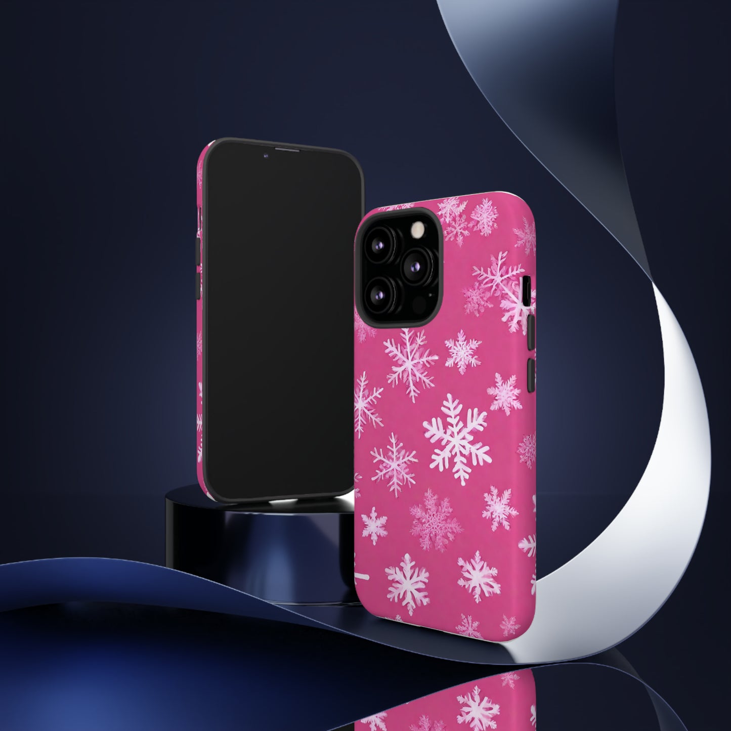 Estuche de copo de nieve rosa