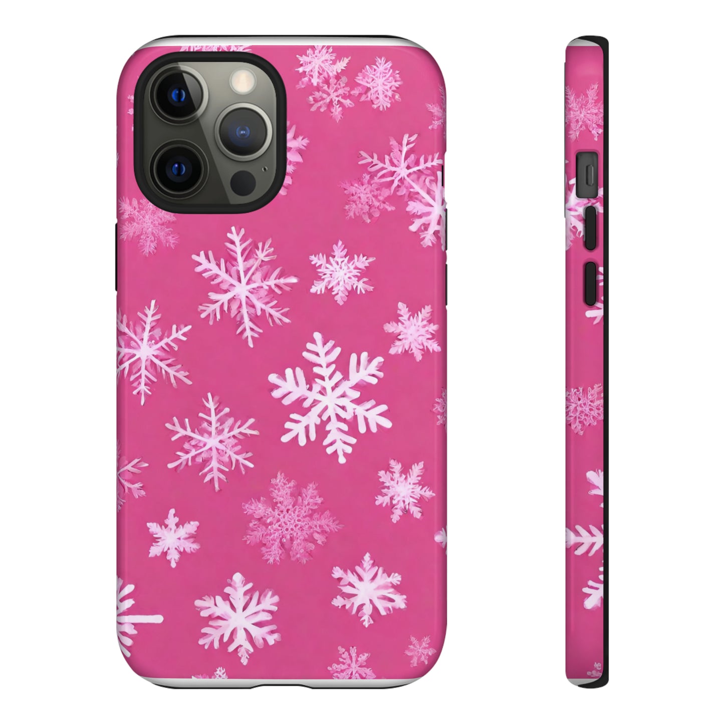 Estuche de copo de nieve rosa