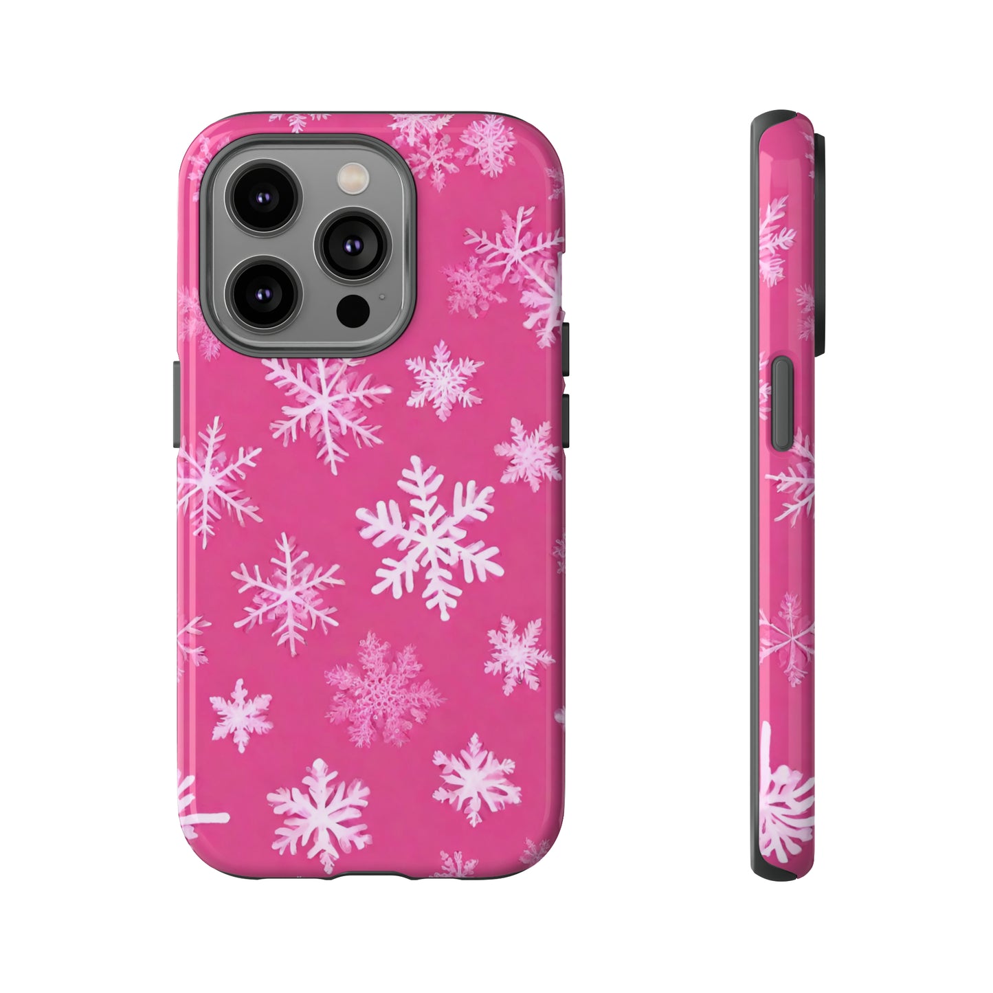 Estuche de copo de nieve rosa