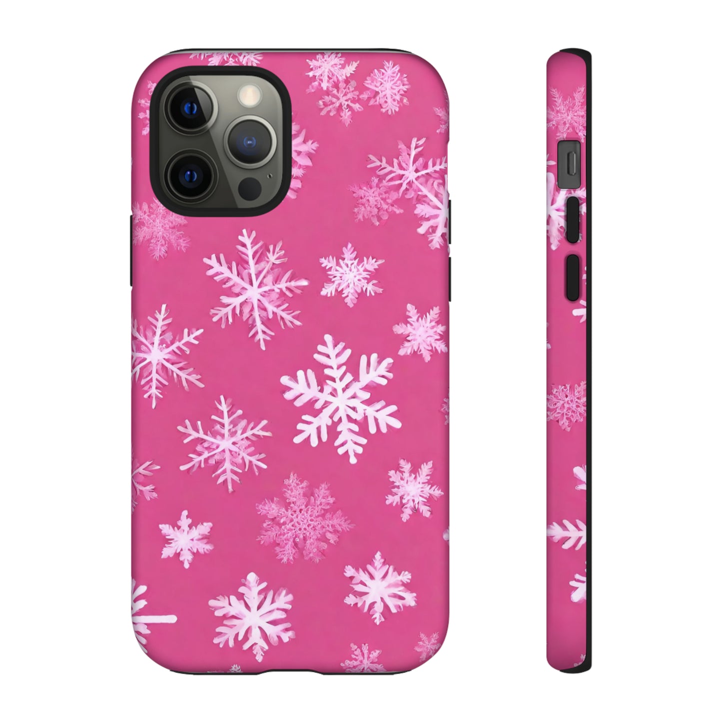 Estuche de copo de nieve rosa