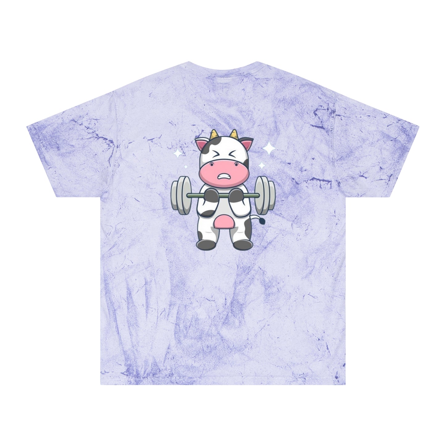 Camiseta de vaca levantando