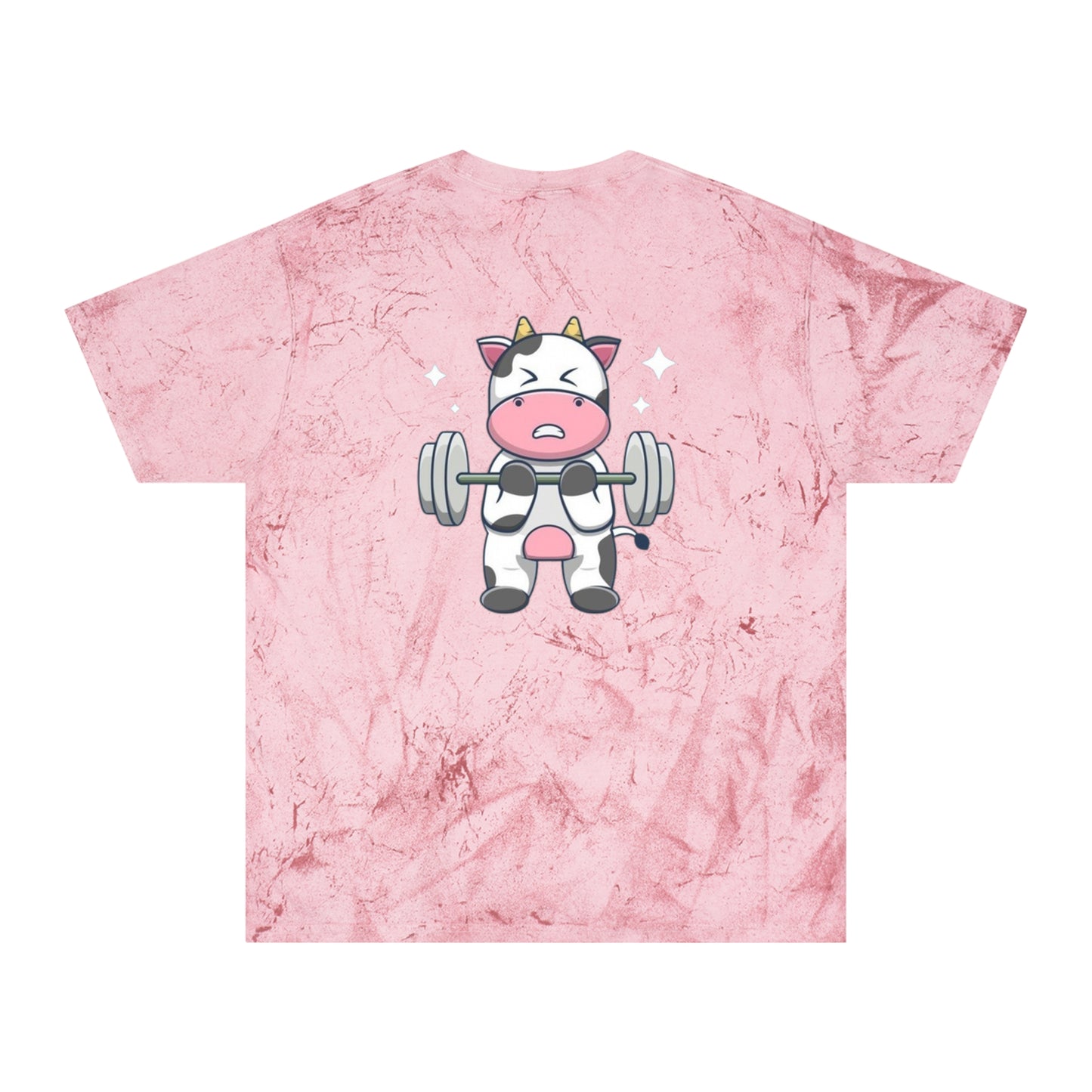 Camiseta de vaca levantando