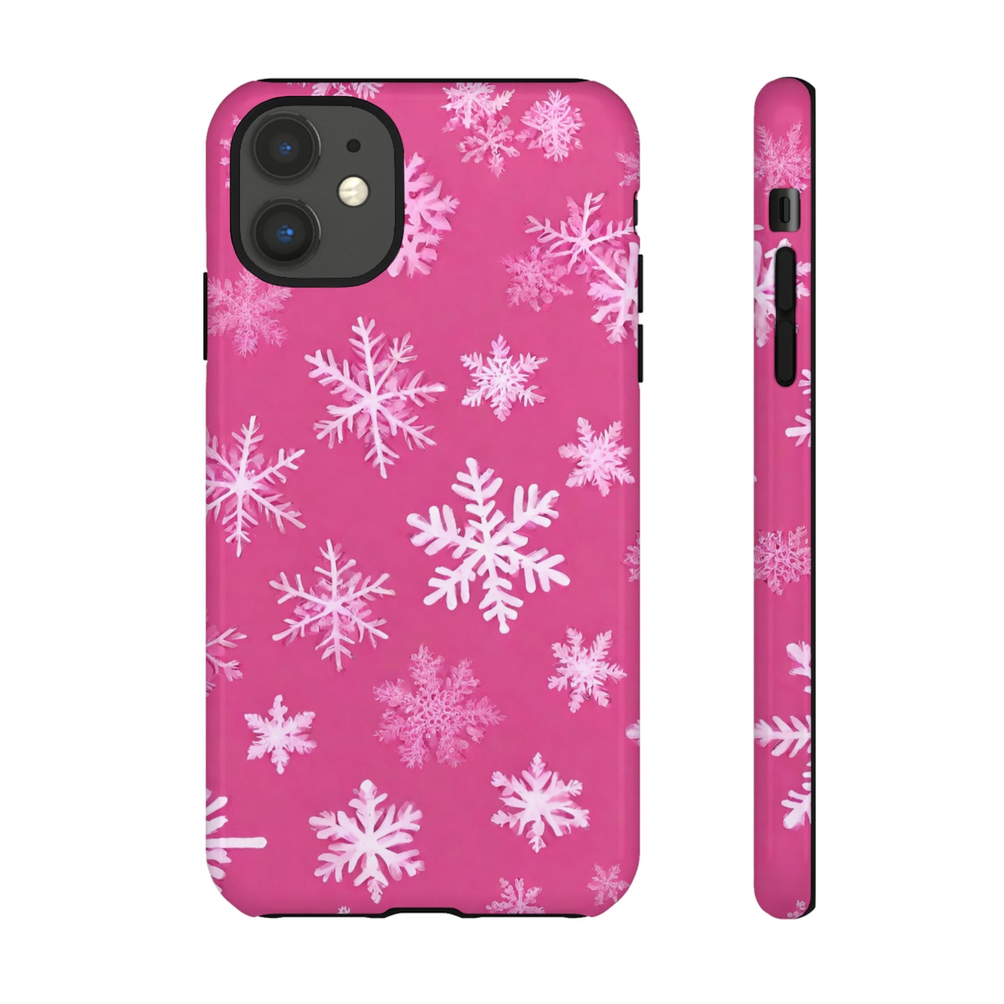 Estuche de copo de nieve rosa