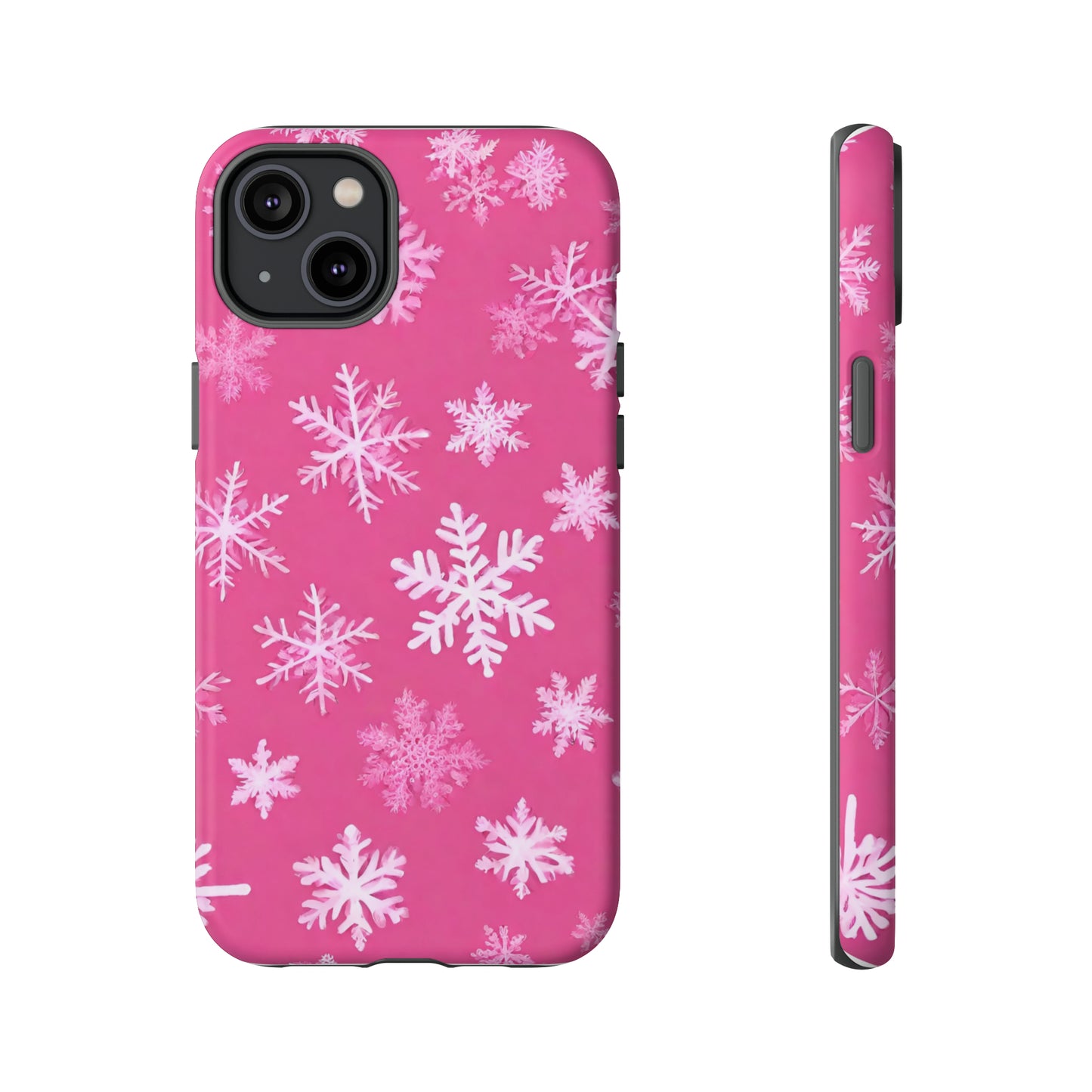 Estuche de copo de nieve rosa