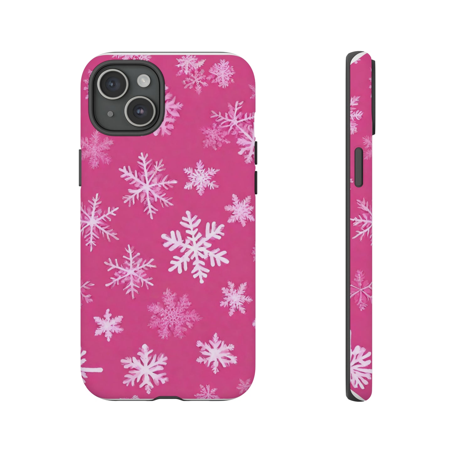 Estuche de copo de nieve rosa