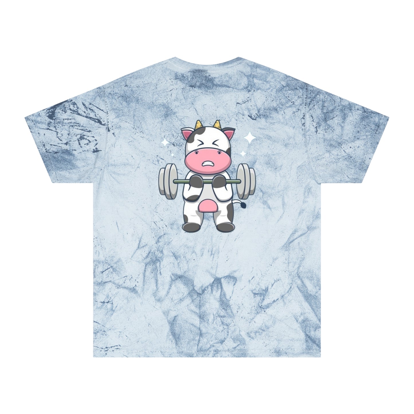 Camiseta de vaca levantando