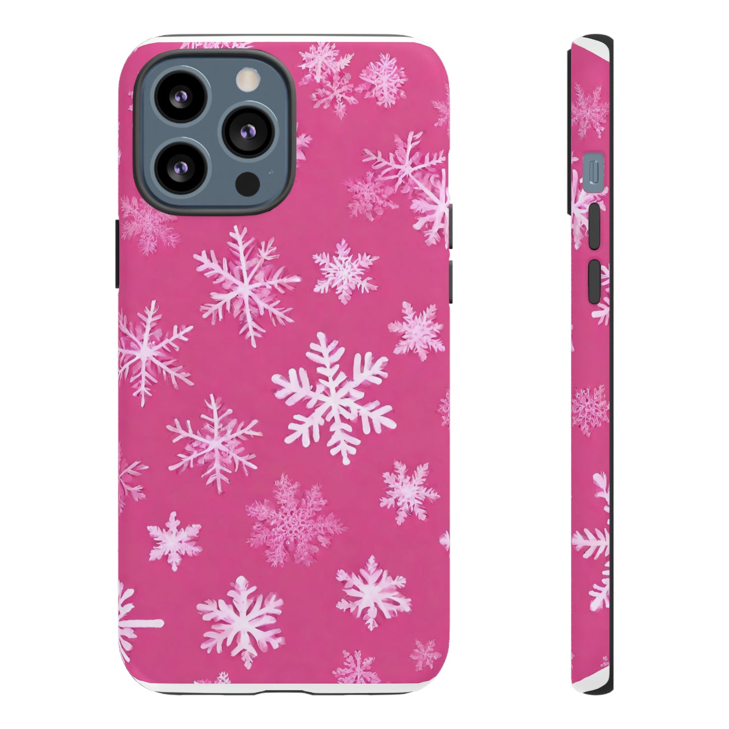 Estuche de copo de nieve rosa