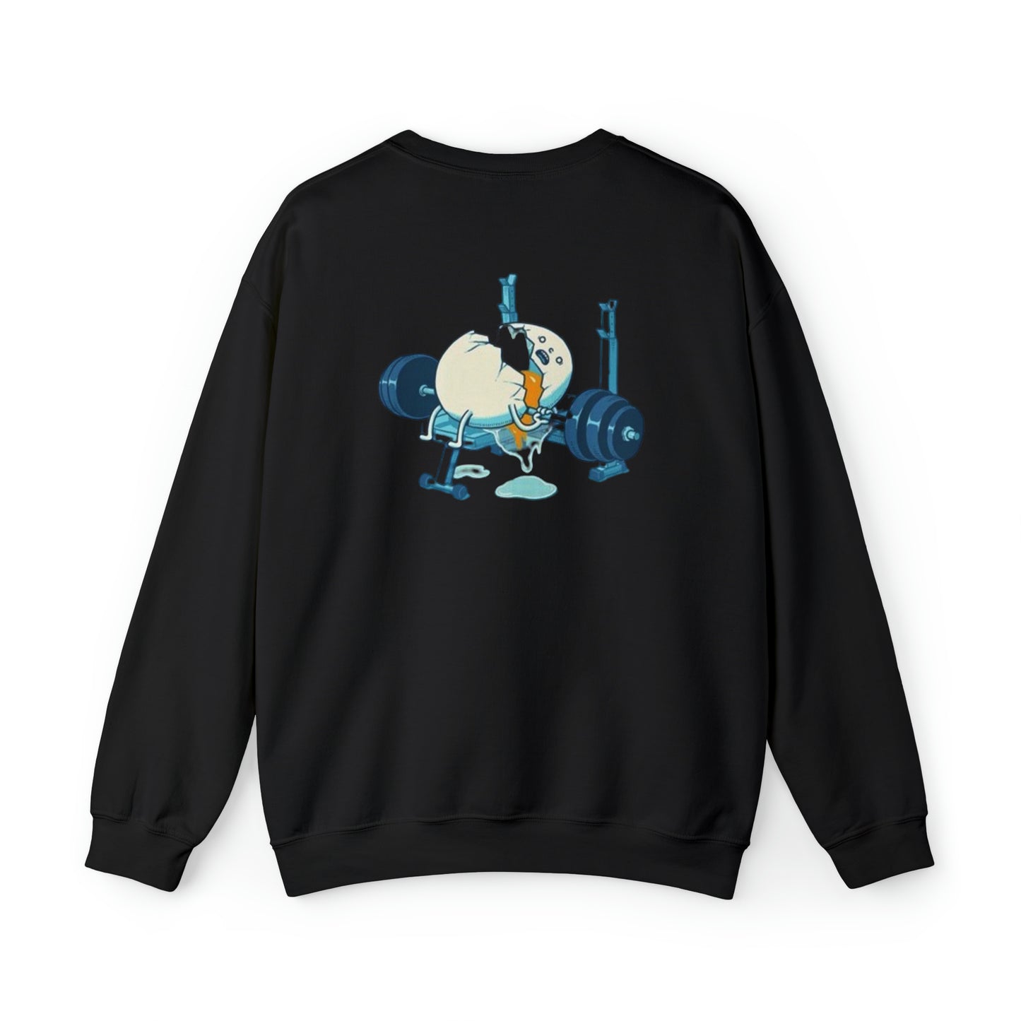 Sudadera negra con cuello redondo Cracked Egg