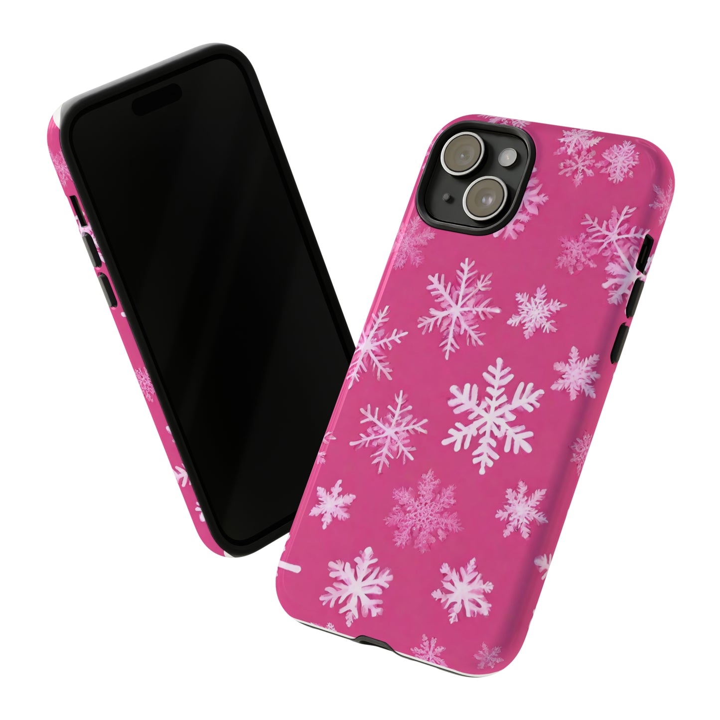 Estuche de copo de nieve rosa
