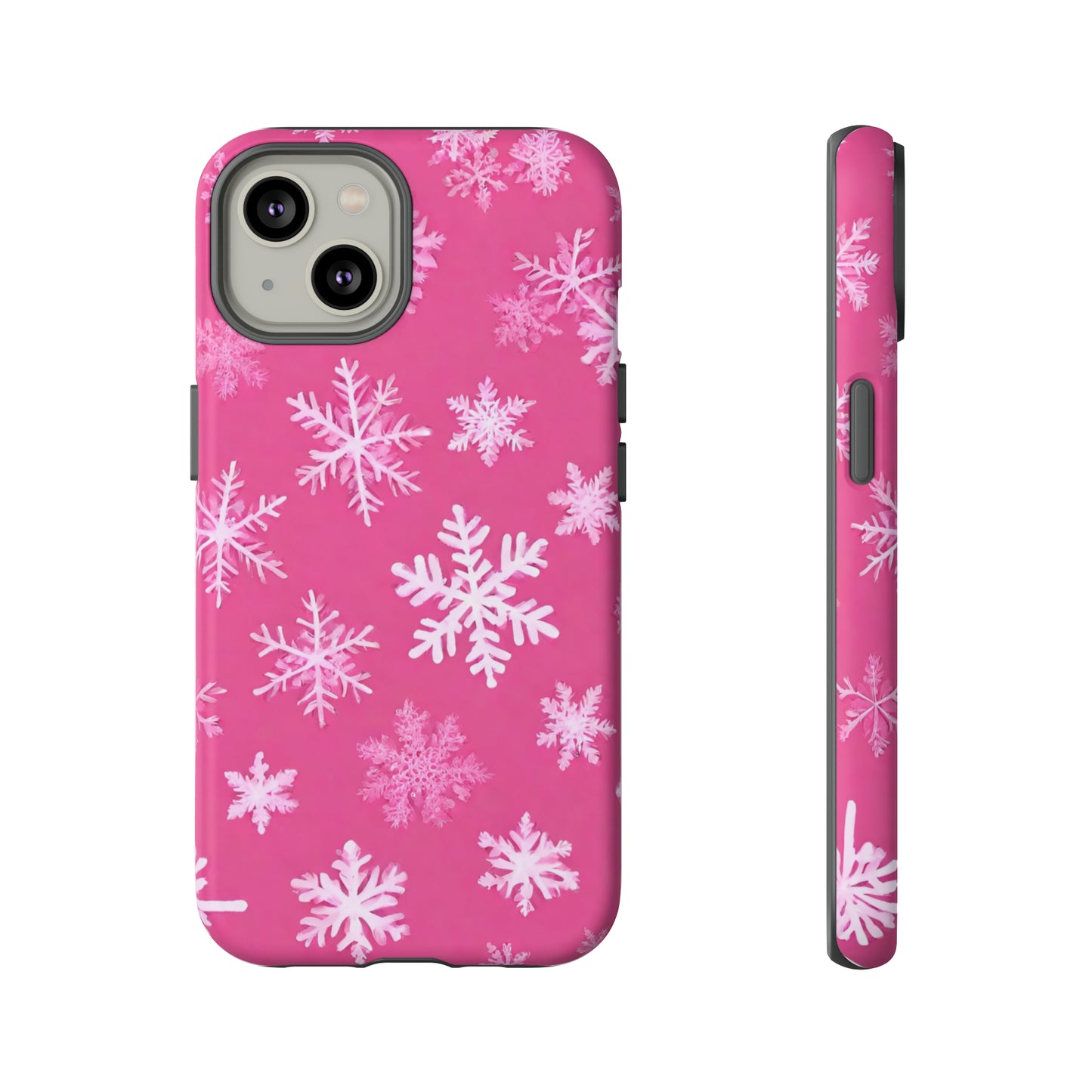 Estuche de copo de nieve rosa