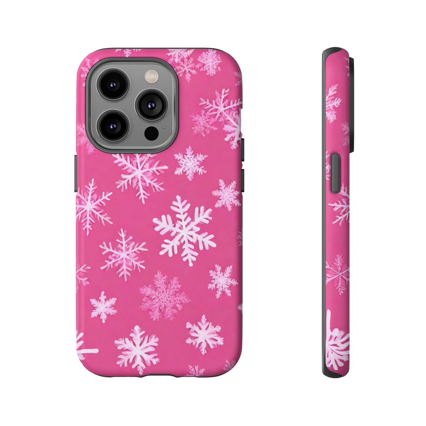 Estuche de copo de nieve rosa