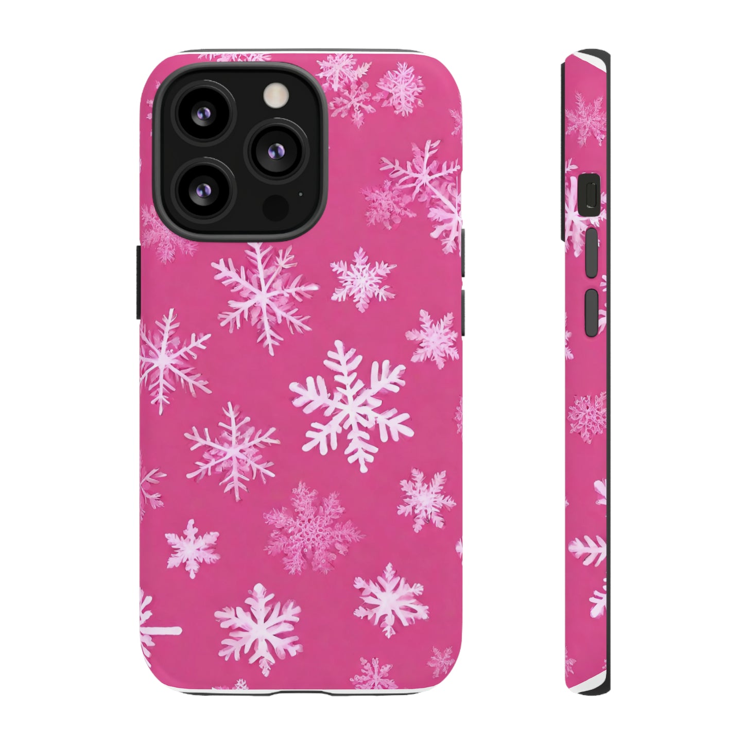 Estuche de copo de nieve rosa