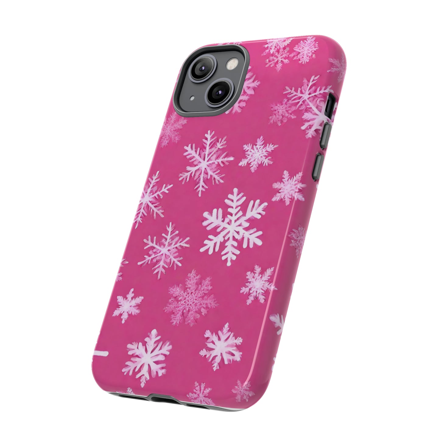 Estuche de copo de nieve rosa