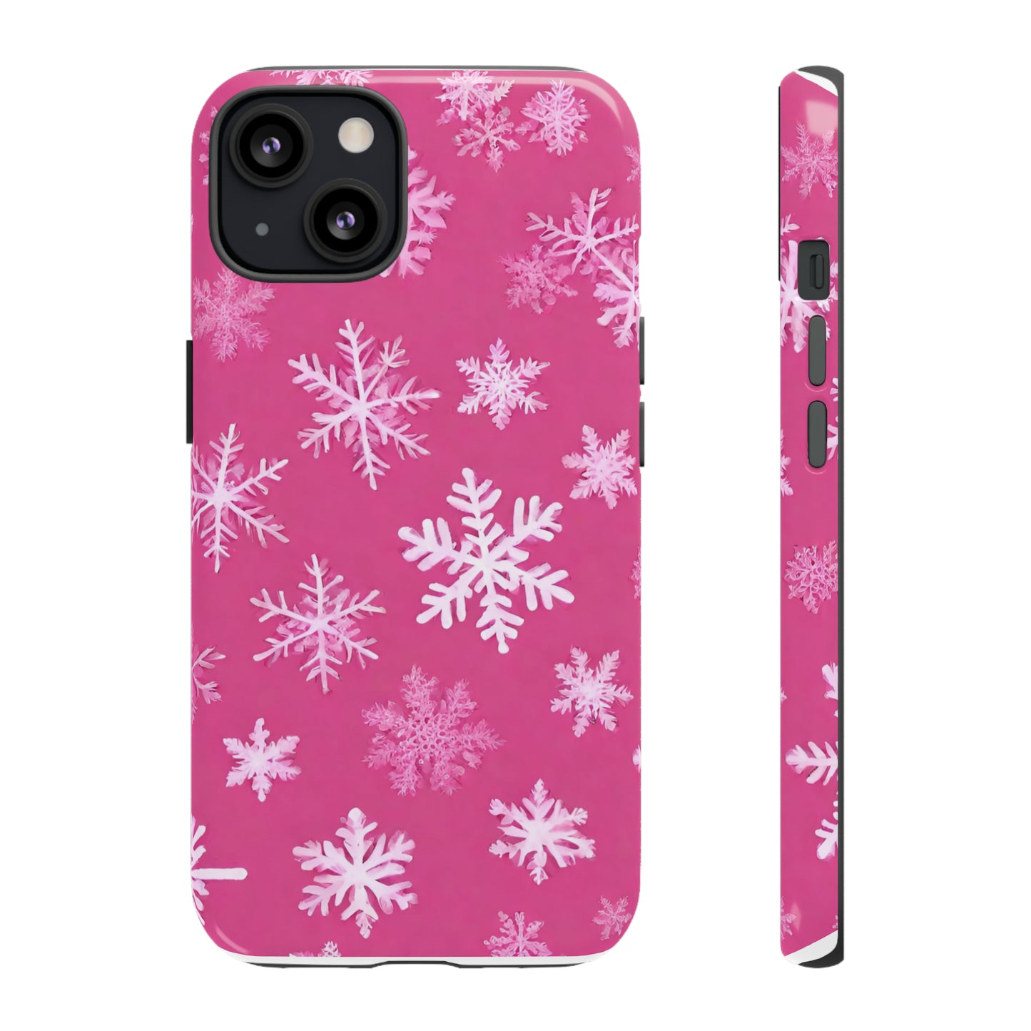 Estuche de copo de nieve rosa