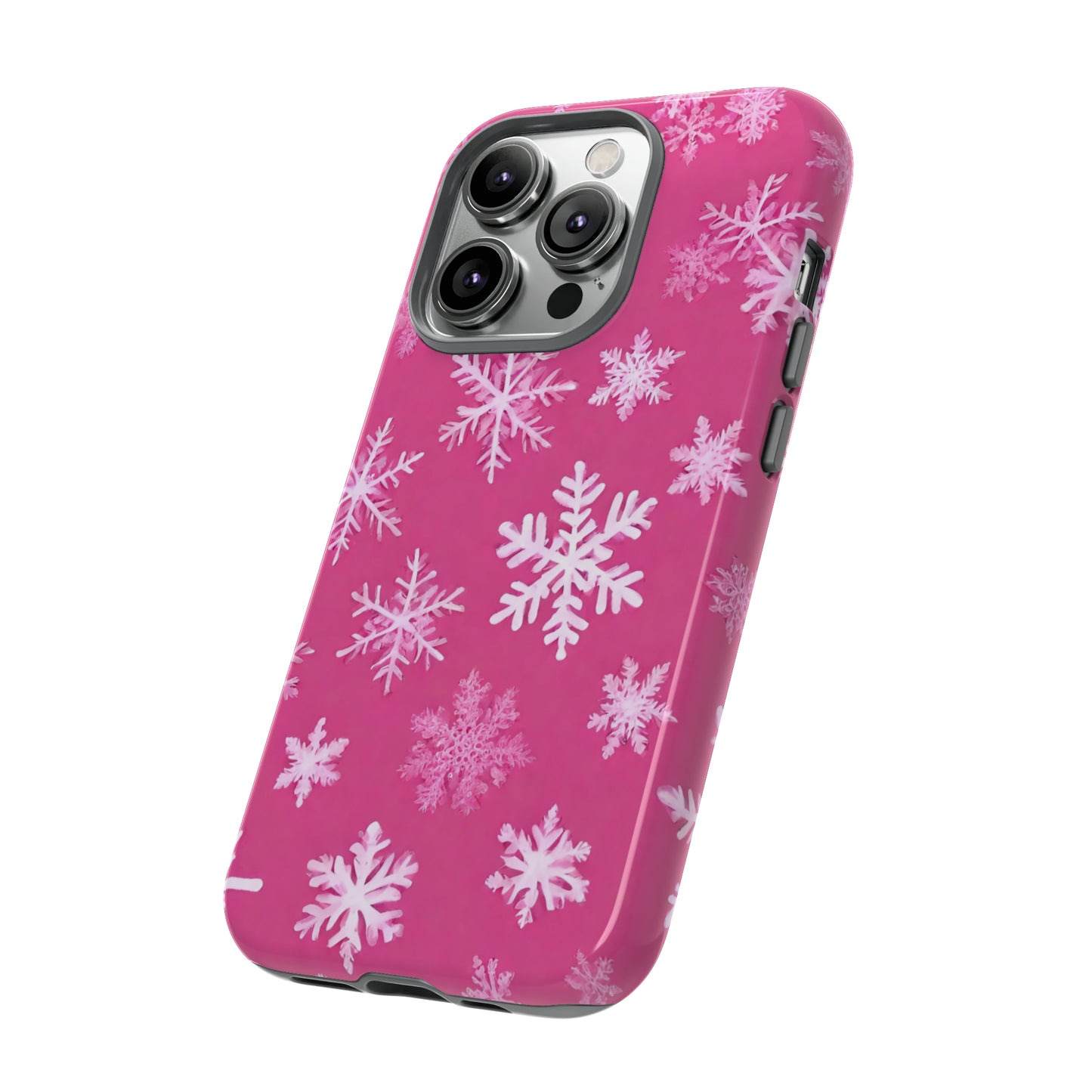 Estuche de copo de nieve rosa