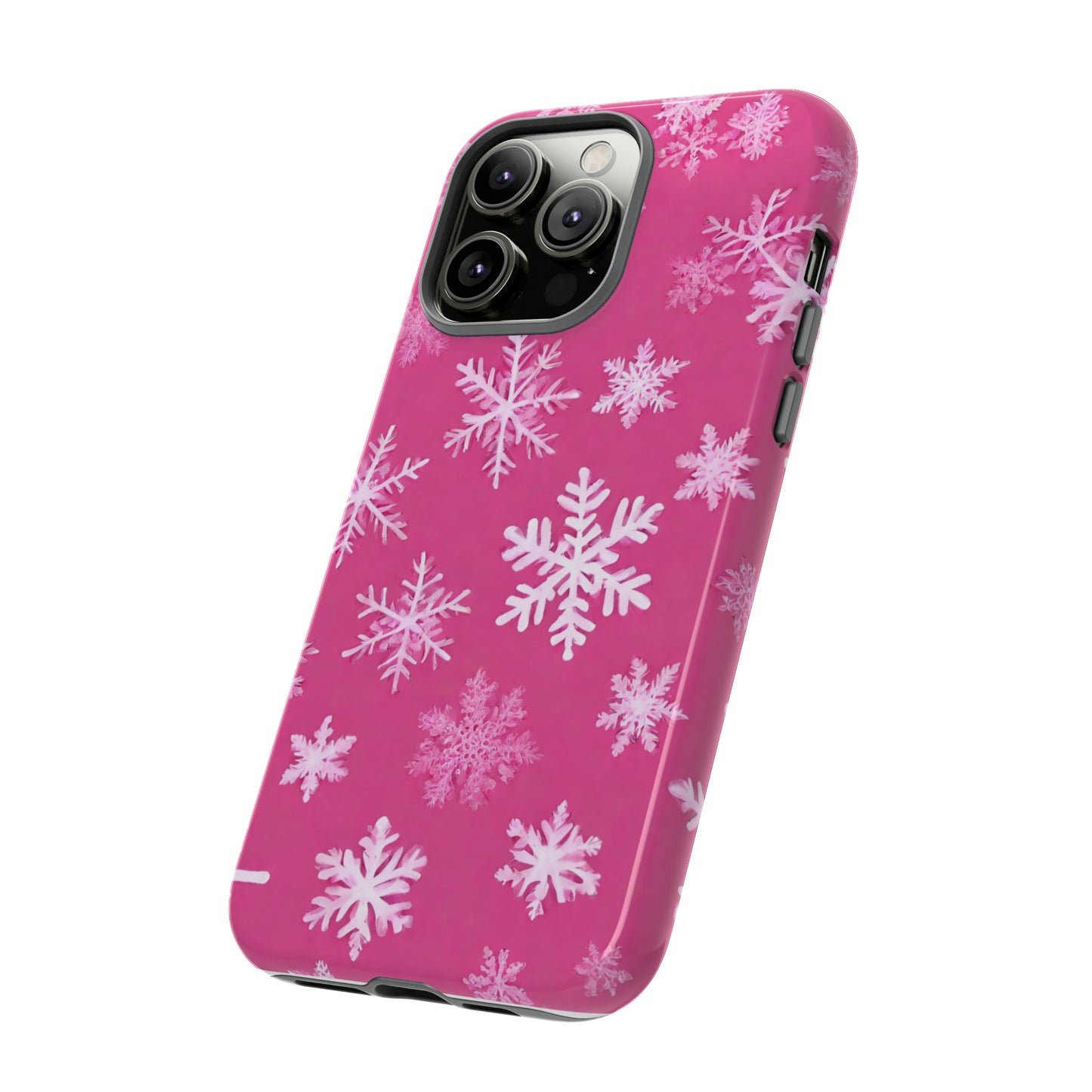 Estuche de copo de nieve rosa