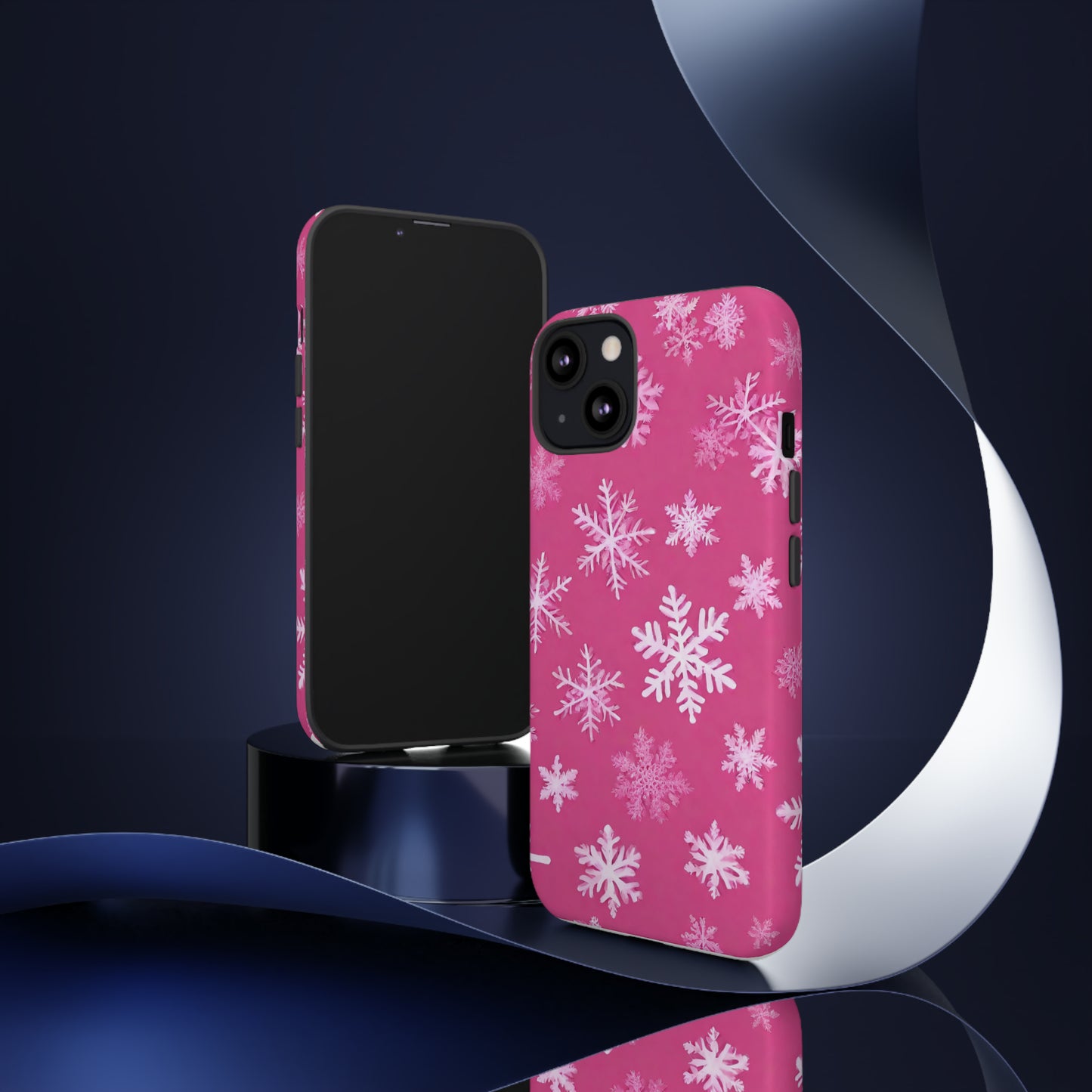 Estuche de copo de nieve rosa