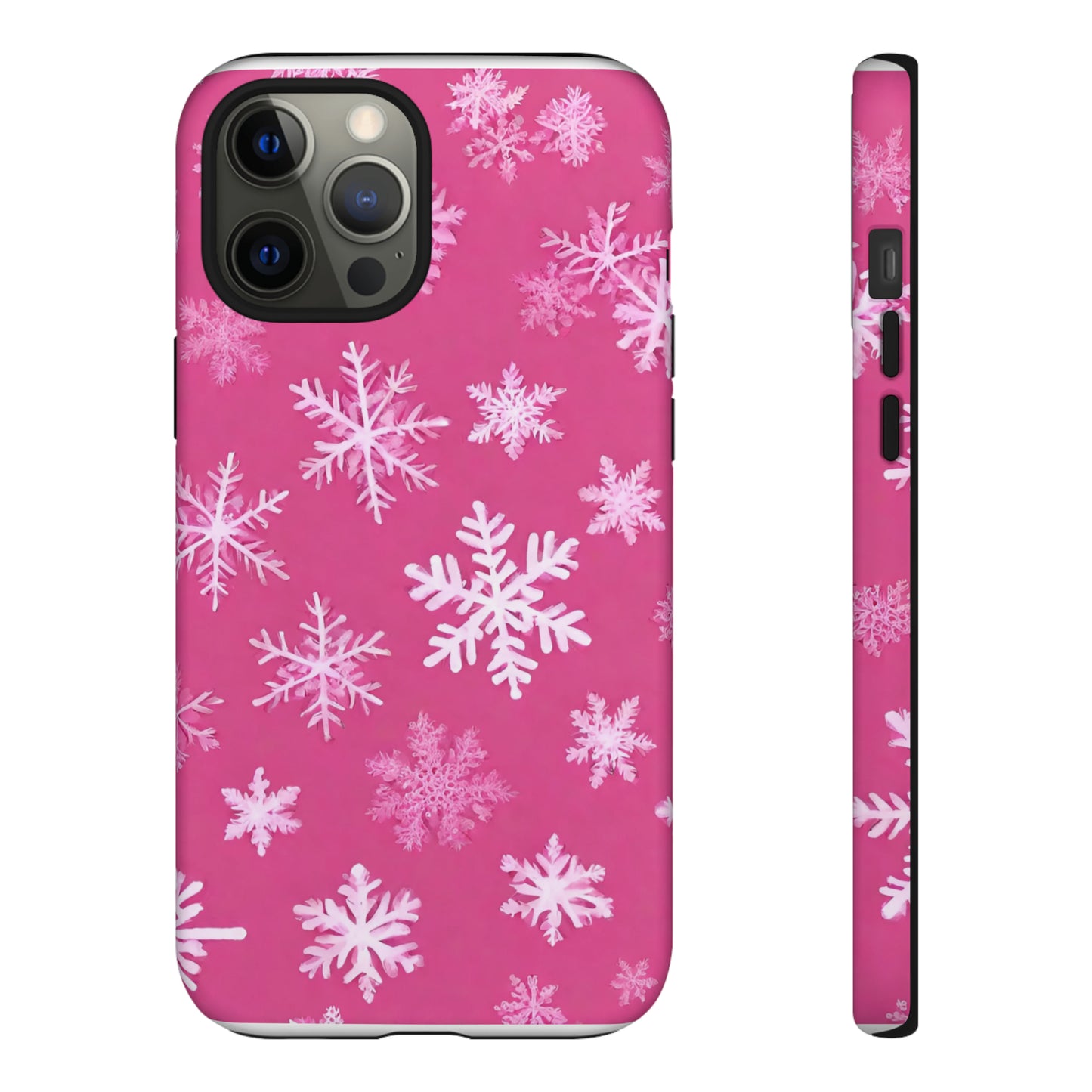 Estuche de copo de nieve rosa