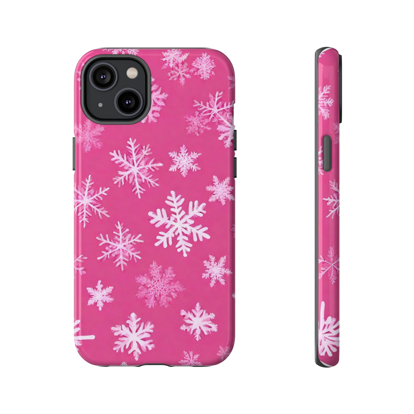 Estuche de copo de nieve rosa