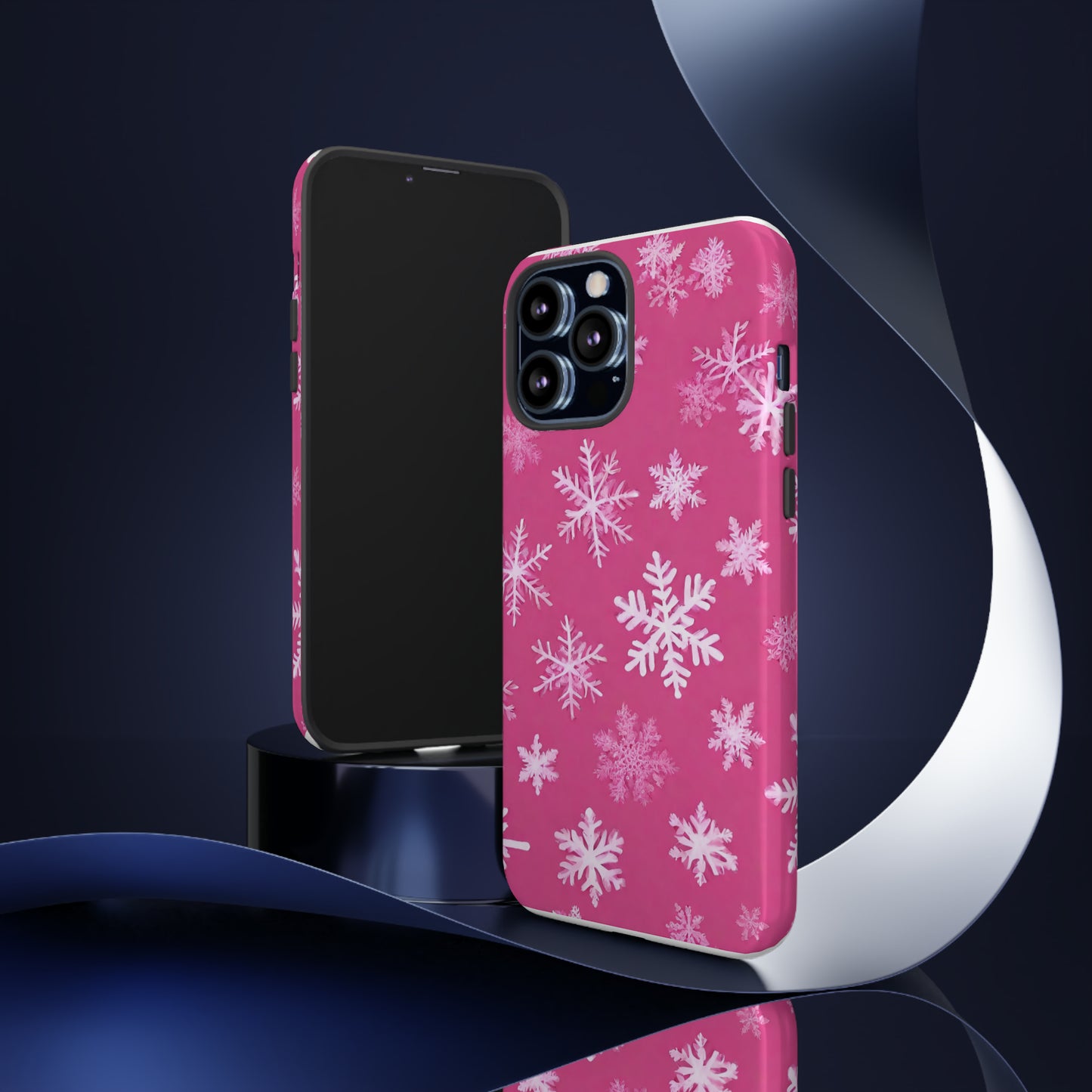 Estuche de copo de nieve rosa
