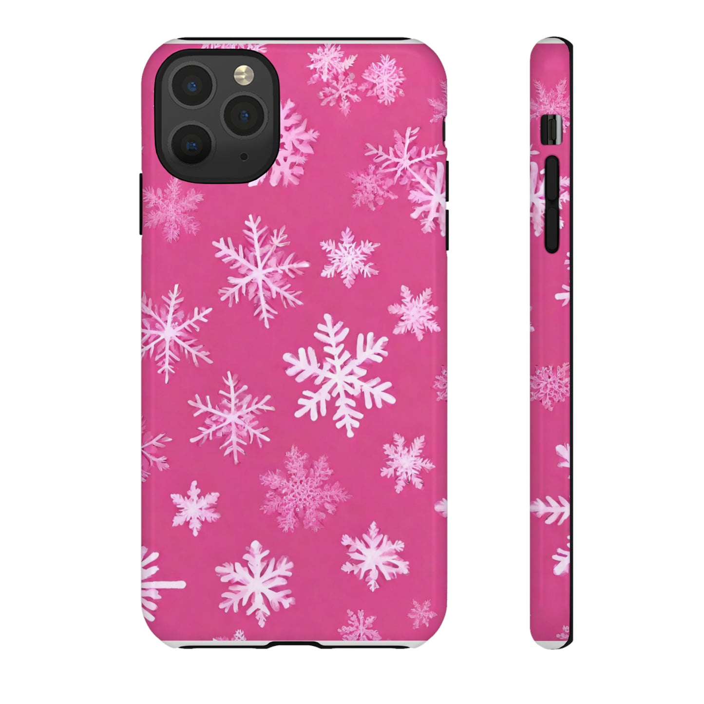 Estuche de copo de nieve rosa
