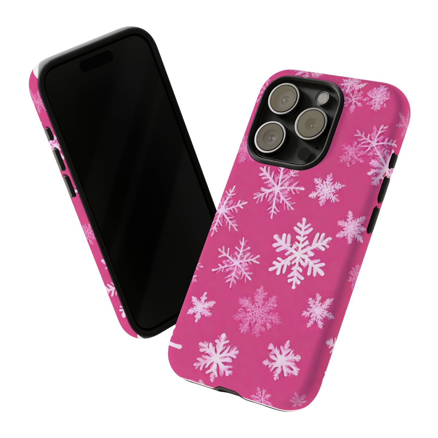 Estuche de copo de nieve rosa