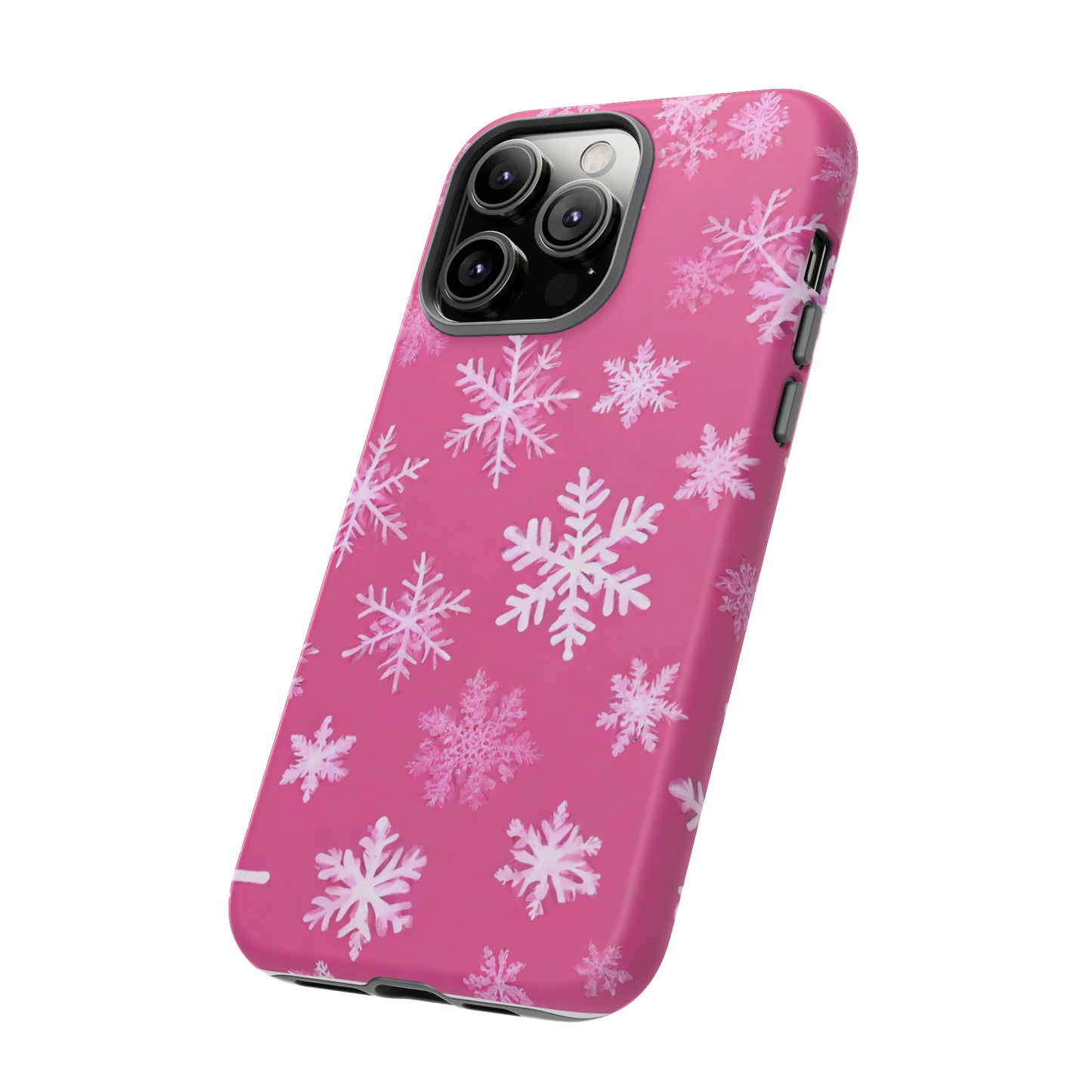 Estuche de copo de nieve rosa