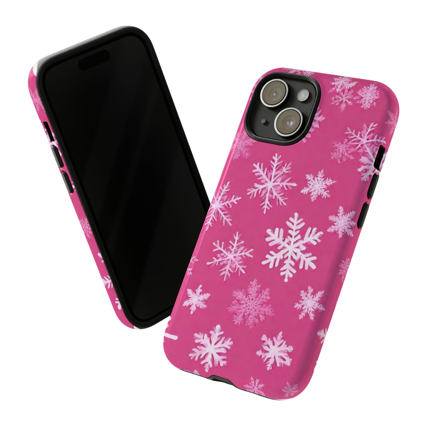 Estuche de copo de nieve rosa
