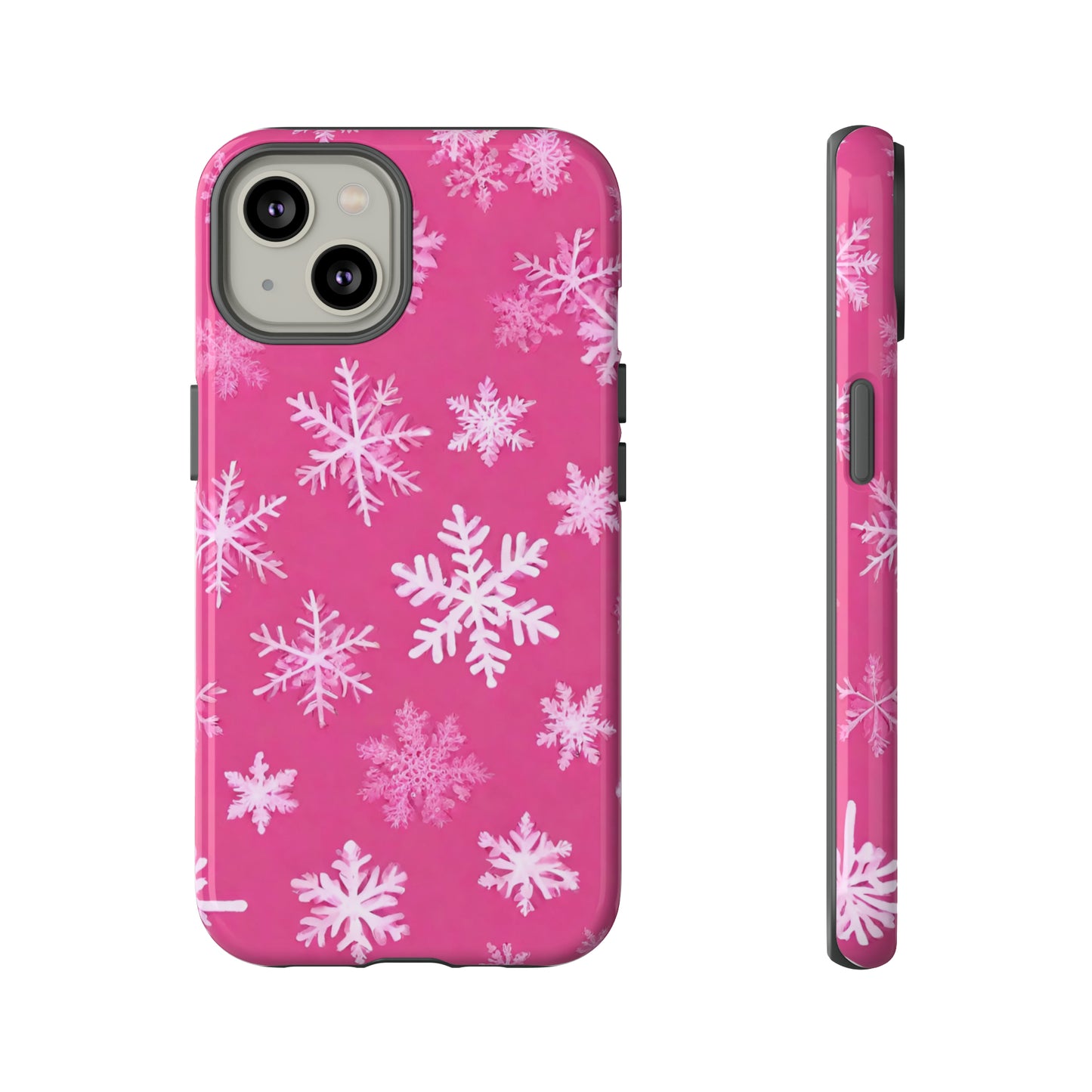 Estuche de copo de nieve rosa