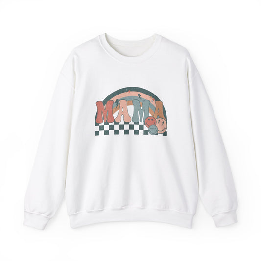 Sudadera retro con cuello redondo de mamá