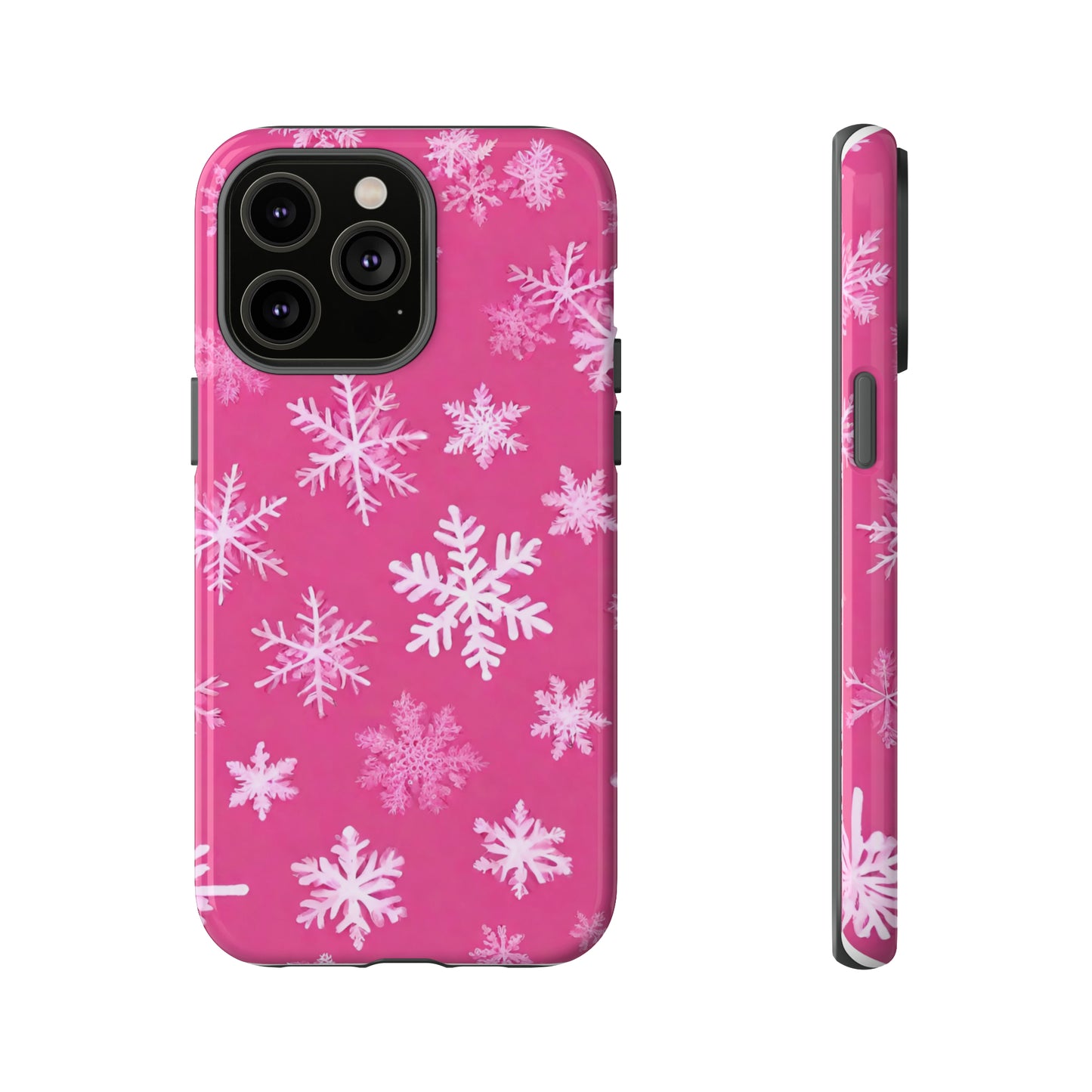 Estuche de copo de nieve rosa