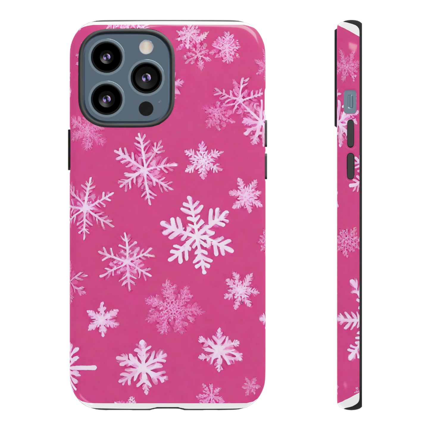 Estuche de copo de nieve rosa