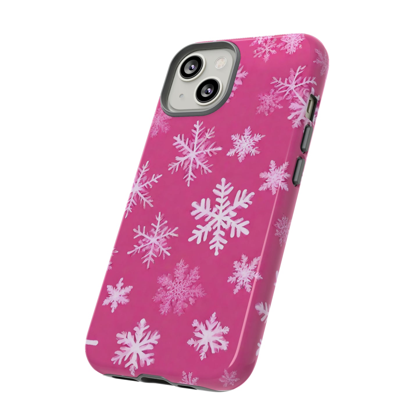 Estuche de copo de nieve rosa