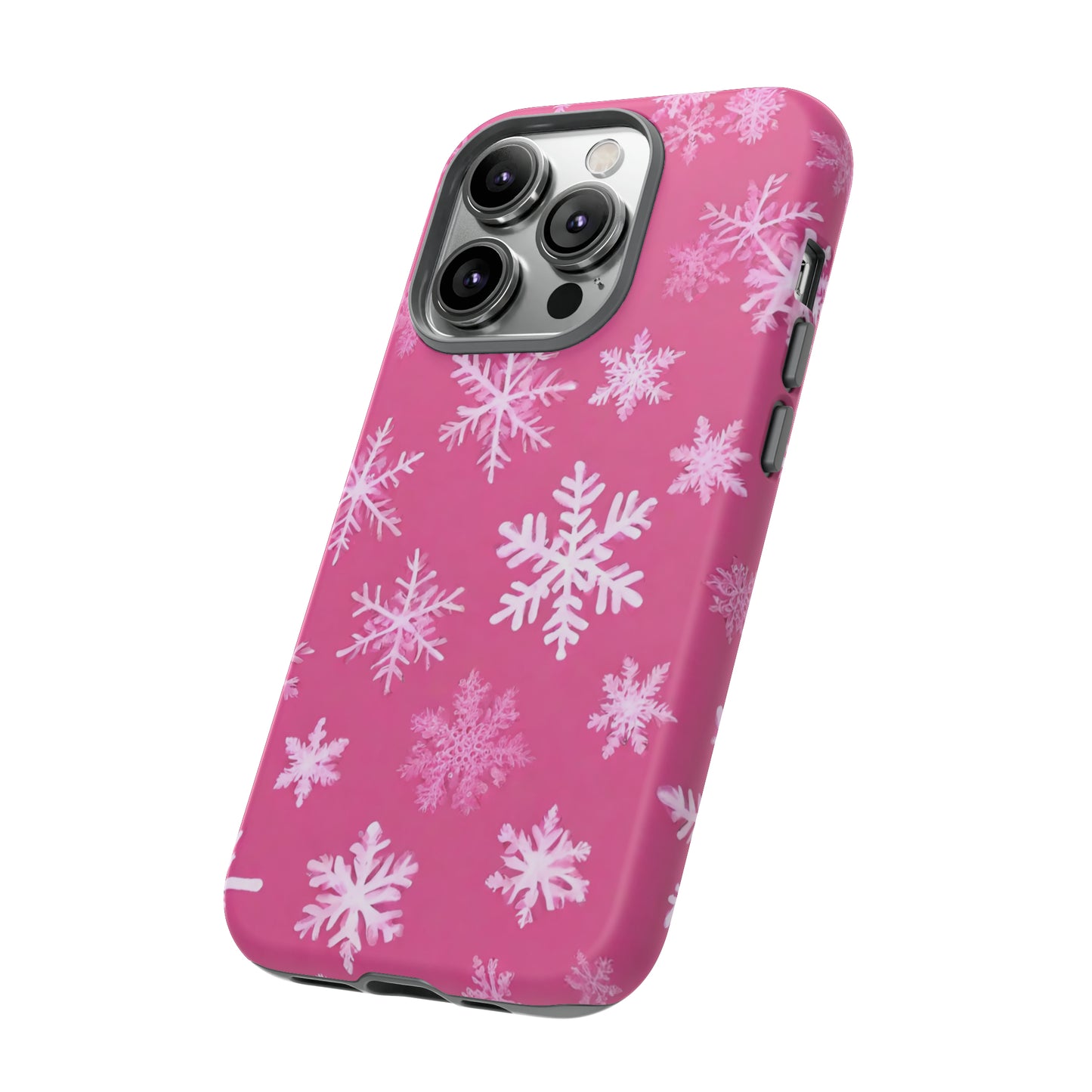 Estuche de copo de nieve rosa